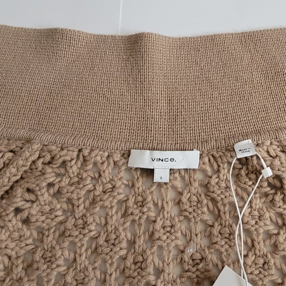 Vince Crochet Wool & Cashmere-Blend Cardigan - Picture 8 of 12